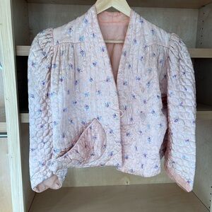 Floral Quilted Women's Jacket - Pink